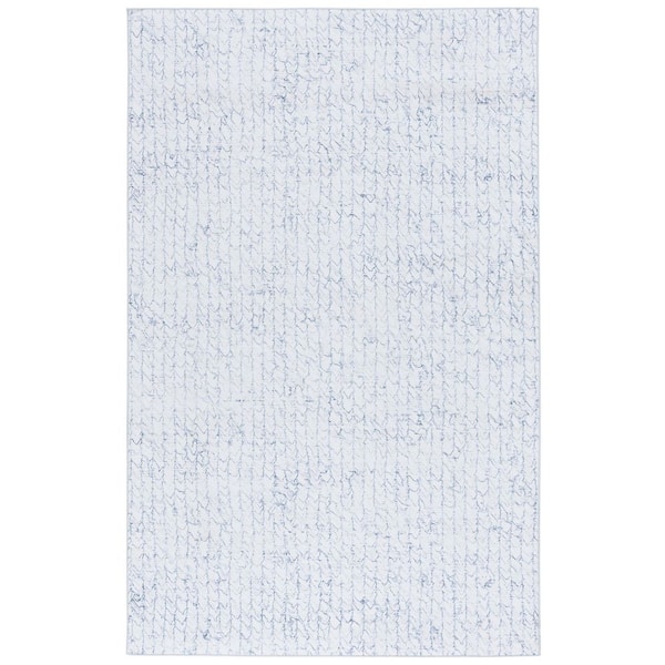 SAFAVIEH Tacoma Gray/Blue 5 ft. x 8 ft. Machine Washable Solid Area Rug