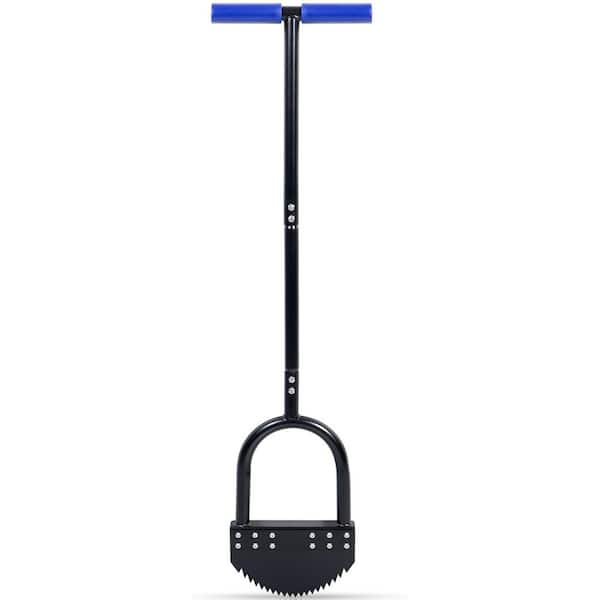 41 in. Manganese Steel Lawn Tool Half Moon Border Edger with Spring Steel Blade, Long Rubber Handle and Wide Footplate