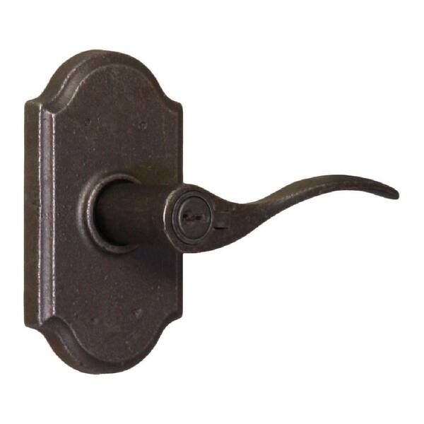 Weslock Molten Bronze Weathered Pewter Right Hand Premiere Keyed Entry Carlow Lever