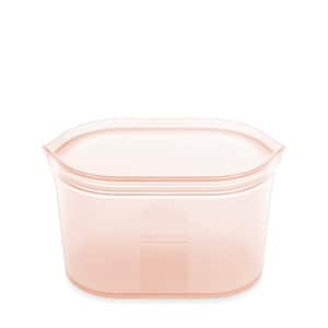 Reusable Silicone 32 oz. Large Dish Zippered Storage Container, Peach