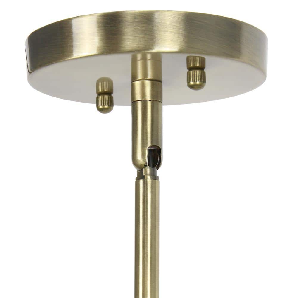 Antique Brass 6" Clear Glass Farmhouse Pendant Light