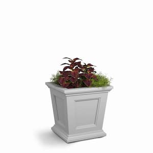 Fairfield 16 in. Square Self-Watering White Polyethylene Planter