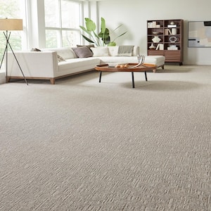 Star of the Show Seaside Bliss Beige 37 oz. Polyester Pattern Installed Carpet