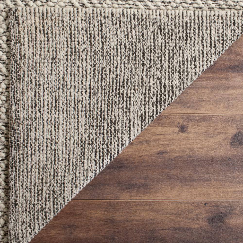 Ivory and Light Grey Wool Hand-Tufted Runner Rug