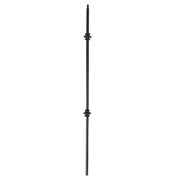arteferro 44 in. x 1 5/9 in. Double Knuckle Midnight Bronze Powder Coated Wrought Iron Metal Stair Baluster
