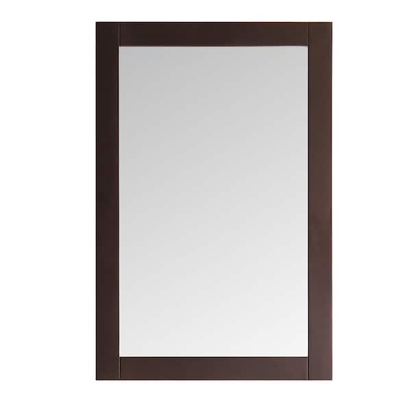 Fresca Niagara 20 in. W x 30 in. H Framed Rectangular Bathroom Vanity Mirror in Antique Coffee