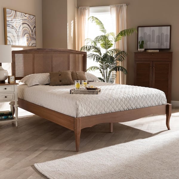 Baxton Studio Marieke Ash walnut Full Platform Bed 159 98069807 HD