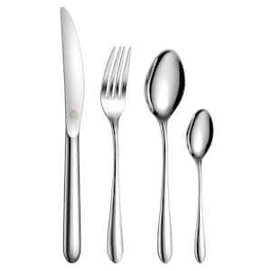 48-Piece Silver Stainless Steel Flatware Set (Service for 12)