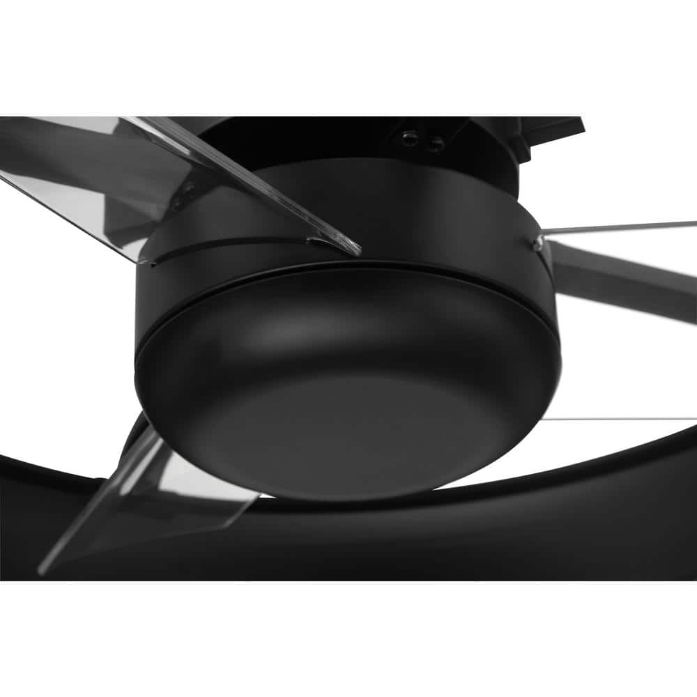 Taylor 24-Inch Flat Black Ceiling Fan with Frost White Glass Shade