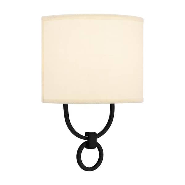ASHLEY HARBOUR COLLECTION Thorin 1-Light Matte Black Wall Sconce
