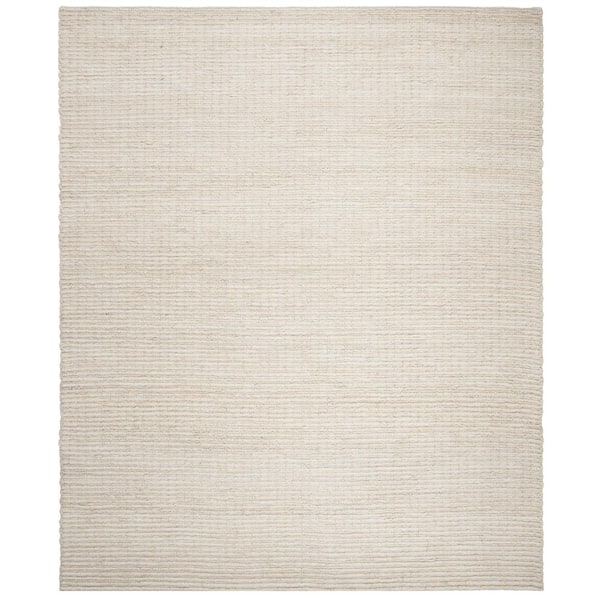Natural Fiber 10 ft. x 14 ft. Ivory Solid Color Area Rug