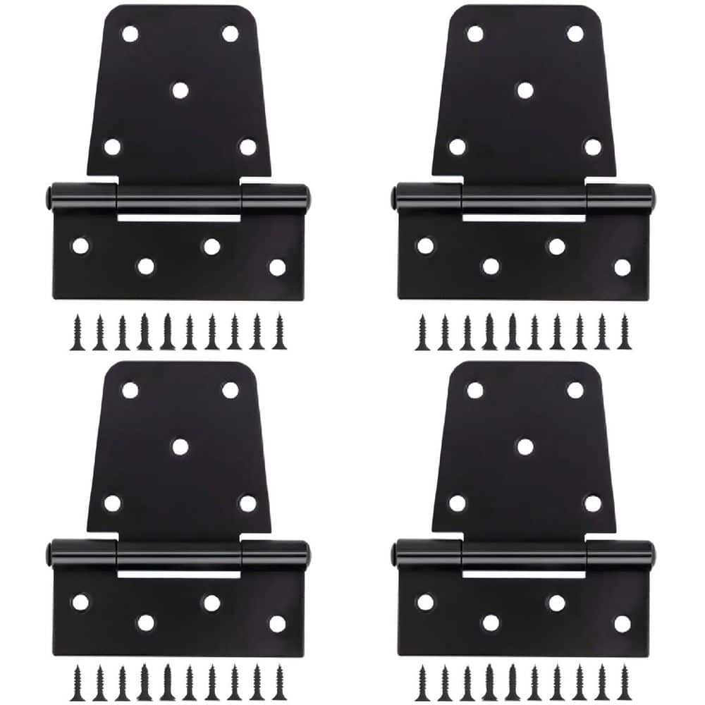 3-1/2 in Heavy Duty Cast Iron Gate Hinges 4-Pack Black with Screws for Barn, Shed and Fence Doors price history on PriceWatchPro