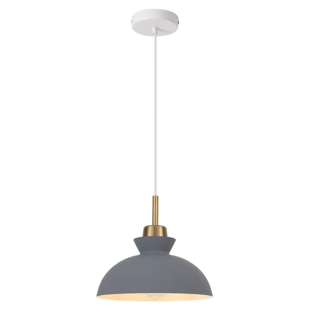 11.02 In. 1-Light Gray Dome Pendant Light, Farmhouse Industrial Hanging Lamp with Adjustable for Kitchen Island price history on PriceWatchPro