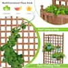 50 in. Wood Planter Box with Trellis for Climbing Plants