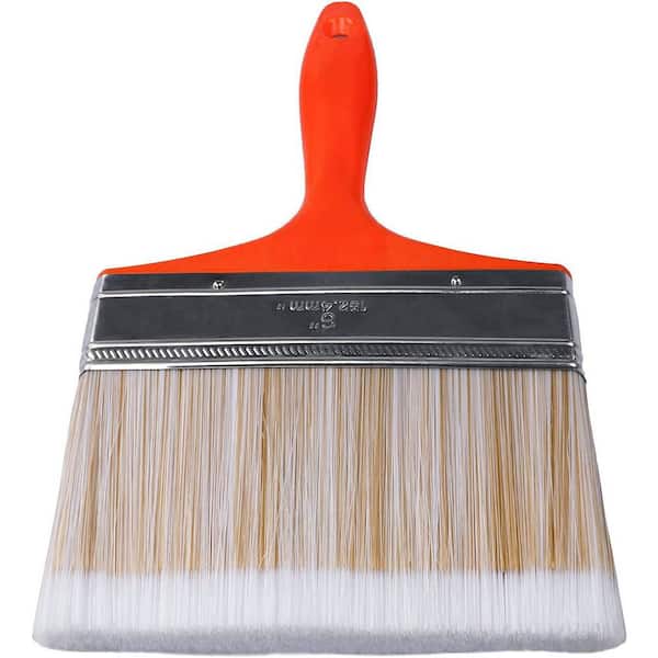 6 in. Large Flat Paint Brush for Gesso Varnishes Acrylic Watercolor Wood Wall Furniture Art Painting