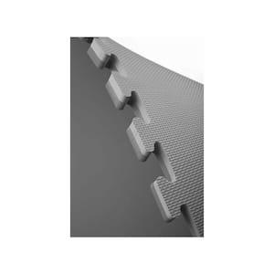 Black/Gray 24 in. x 24 in. EVA Foam Sport Multi-Purpose Reversible Interlocking Tiles (80 sq. ft. - 20 tiles)