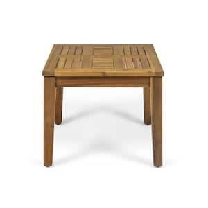 Outdoor wooden side table, suitable for lawn terrace garden natural color