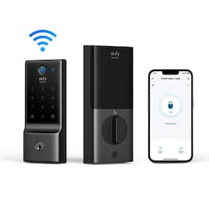 C220 Black Smart Lock Wi-Fi with 6-in-1 Ways to Unlock by Fingerprint, App, Keypad, Key, Apple Watch, Smart Assistants