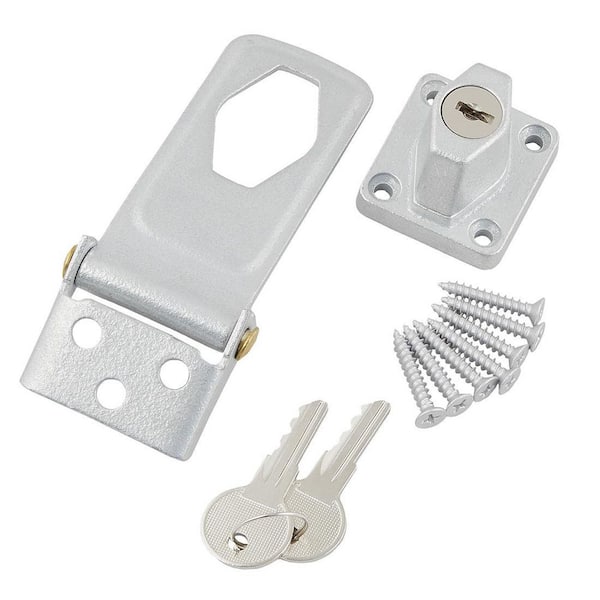 Everbilt 3-1/2 in. Galvanized Key Locking Safety Hasp