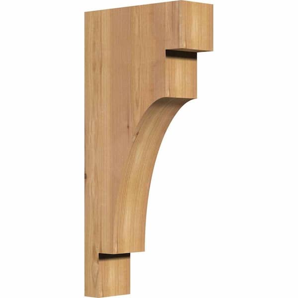 Ekena Millwork 3-1/2 in. x 10 in. x 22 in. Western Red Cedar Mediterranean Smooth Corbel