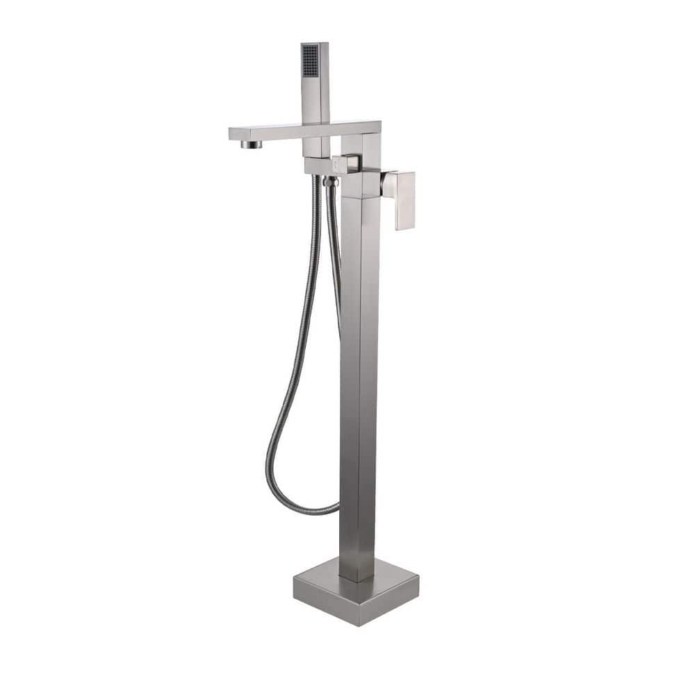 42-7/8-in Brushed Nickel 1-Handle Freestanding Bathtub Faucet with Hand Shower Head price history on PriceWatchPro