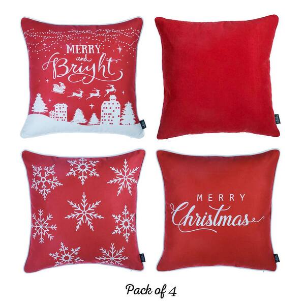 6 Packs Chirstmas Pillows Covers 18 X 18 Christmas Décor Pillow