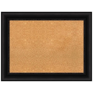 Parlor Black 33.62 in. x 25.62 in. Framed Corkboard Memo Board