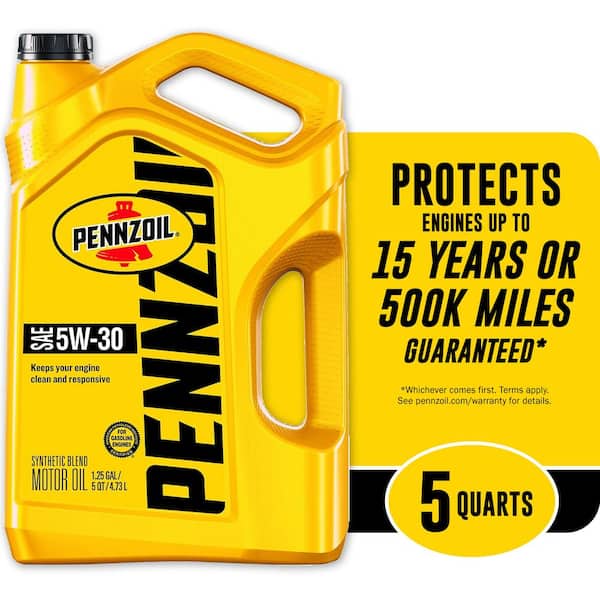 Pennzoil SAE 5W-30 Motor Oil 5 Qt. 550045208 - The Home Depot