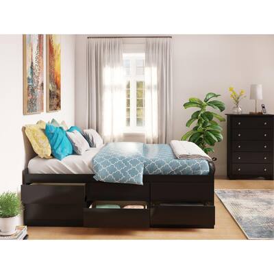 Prepac Sonoma 3 Drawer Black Nightstand Bdc 2403 The Home Depot