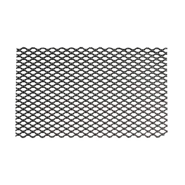 48 in. x 36 in. Black Aluminum Light Gauge Expanded Metal Grille Screening Panel Insert
