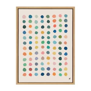 Meditation 3 by Kelly Knaga Framed Abstract Canvas Wall Art Print 24.00 in. x 18.00 in.