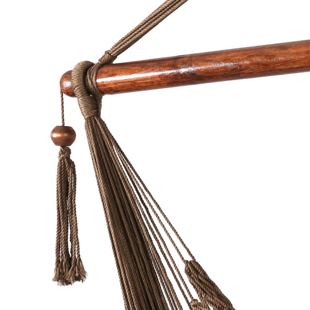 Mocha Extra Large Polyester Rope Hammock Chair Swing