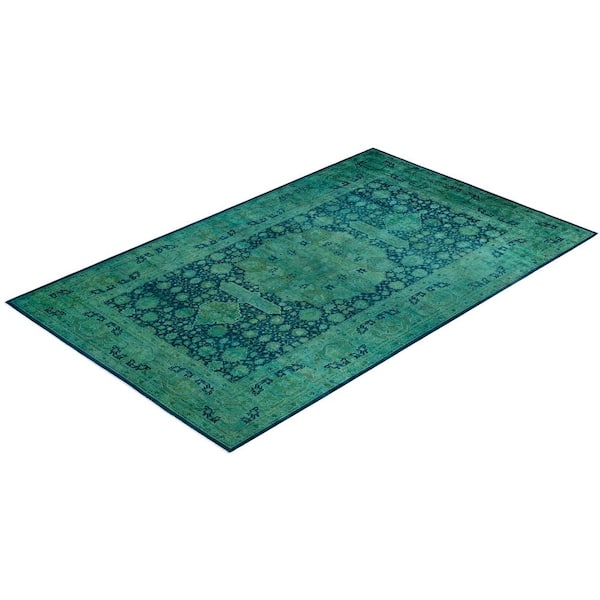 Fine Vibrance One-of-a-Kind Handmade - Blue, 14 ft. 10 in. x 9 ft. 3 in. Area Rug