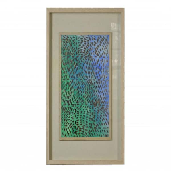 HomeRoots Mariana Stunning Multicolor Glass Shadow Box Wooden Decor