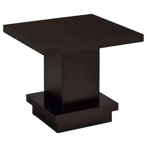 23.5 in. Cappuccino Square Wood End Table