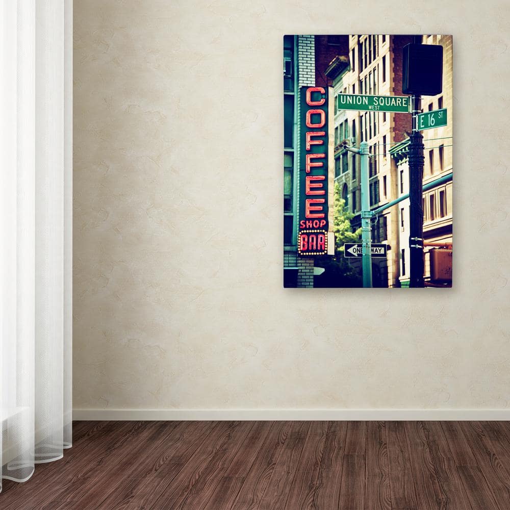 Philippe Hugonnard NYC Coffee Bar Canvas Art in 16x24-Inch