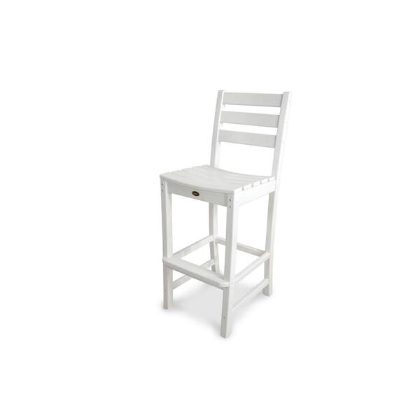 Trex Outdoor Furniture Monterey Bay Classic White Patio Bar Side Chair