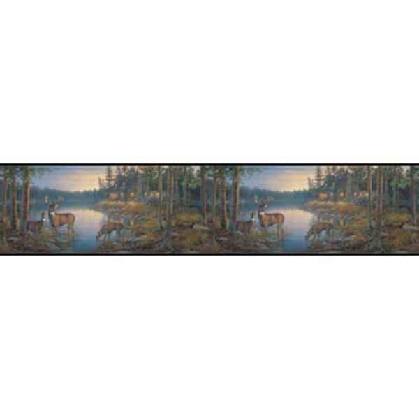 York Wallcoverings Lake Forest Lodge Quiet Places Wallpaper Border