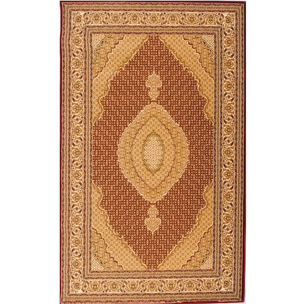 Majestic 2' x 2' (Exact Size: 2'3" x 2') Moroccan Indoor Doormat Rug, Red Beige, Traditional