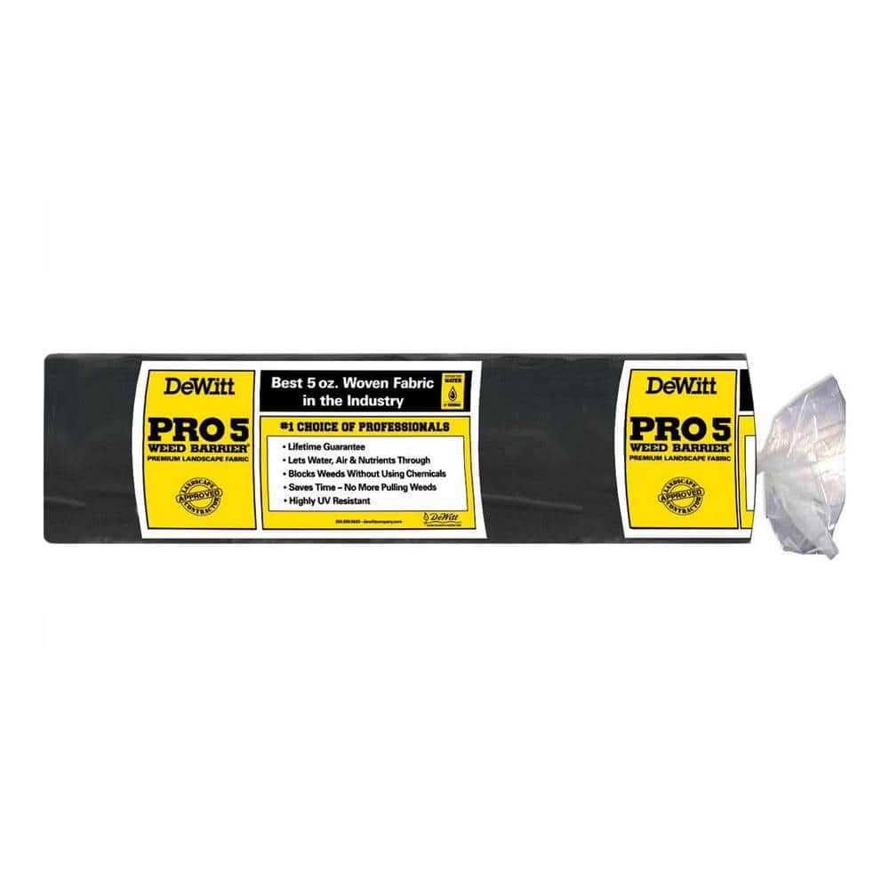 DeWitt P3 3 ft. x 250 ft. 5 oz. Pro 5 Commercial Landscape Weed Barrier Fabric (2-Pack)