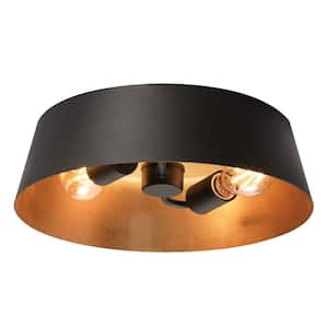 Lyric 14 in. 2-Light Gold Flush Mount