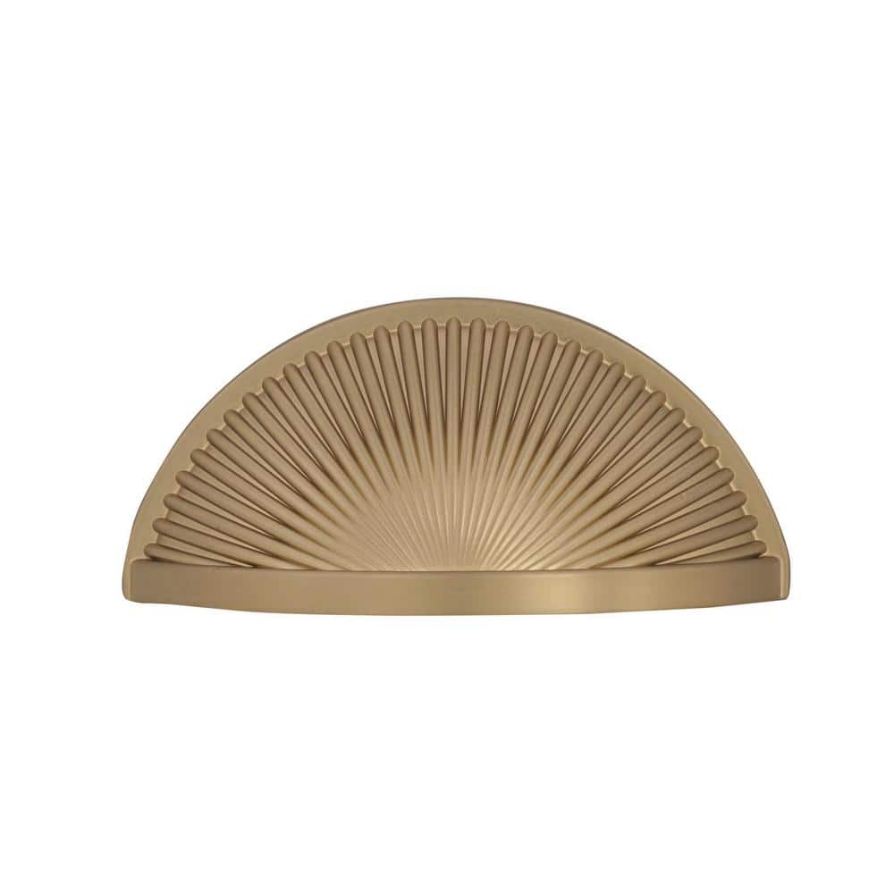Golden Champagne 3-Inch Coastal Cup Pull with Mounting Hardware
