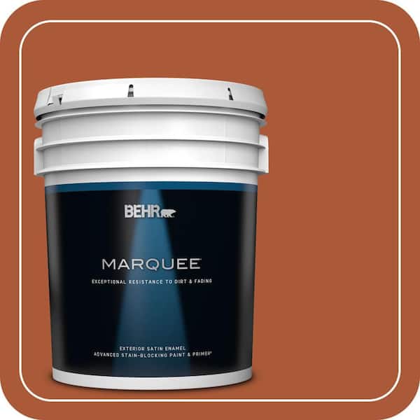 BEHR MARQUEE 5 gal. #S-H-220 Summer Heat Satin Enamel Exterior Paint & Primer