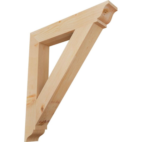 Ekena Millwork 3.5 in. x 30 in. x 26 in. Douglas Fir Traditional Smooth Bracket