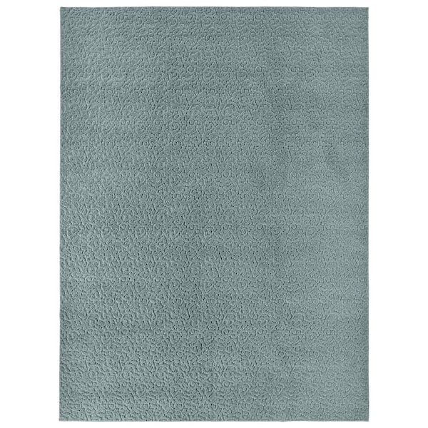 Garland Rug Ivy Sea Foam 12 ft. x 15 ft. Floral Area Rug