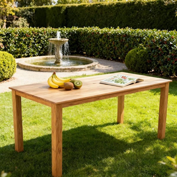 テーブル・チェア・ハンモック RWS0043AG WOOD PANEL TABLE A wooden-textured imitation wood dining table, simple yet with a