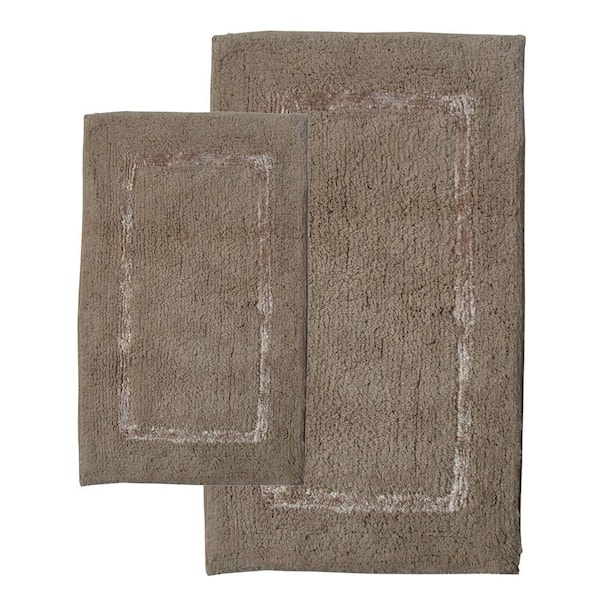 Chesapeake Merchandising Greenville Sand 21 in. x 34 in. and 17 in. x 24 in. 2-Piece Bath Rug Set