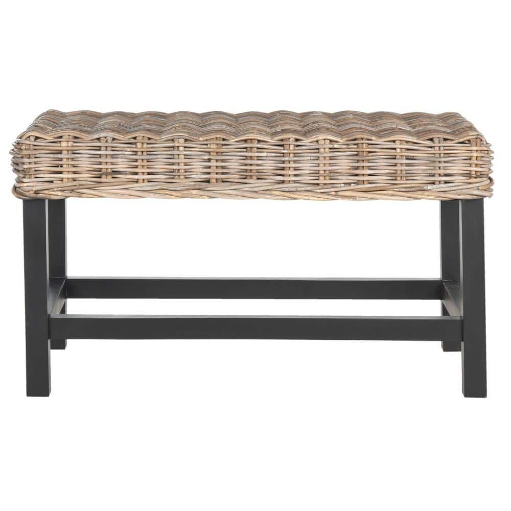 Omari Beige/Black Entryway Bench