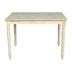 unfinished turned leg dining table