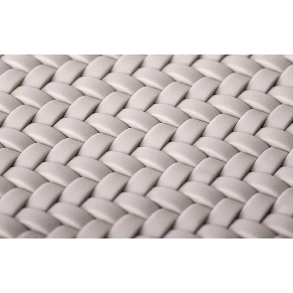 11.7" x 11.8" Beige Glass Basketweave Mosaic Tile